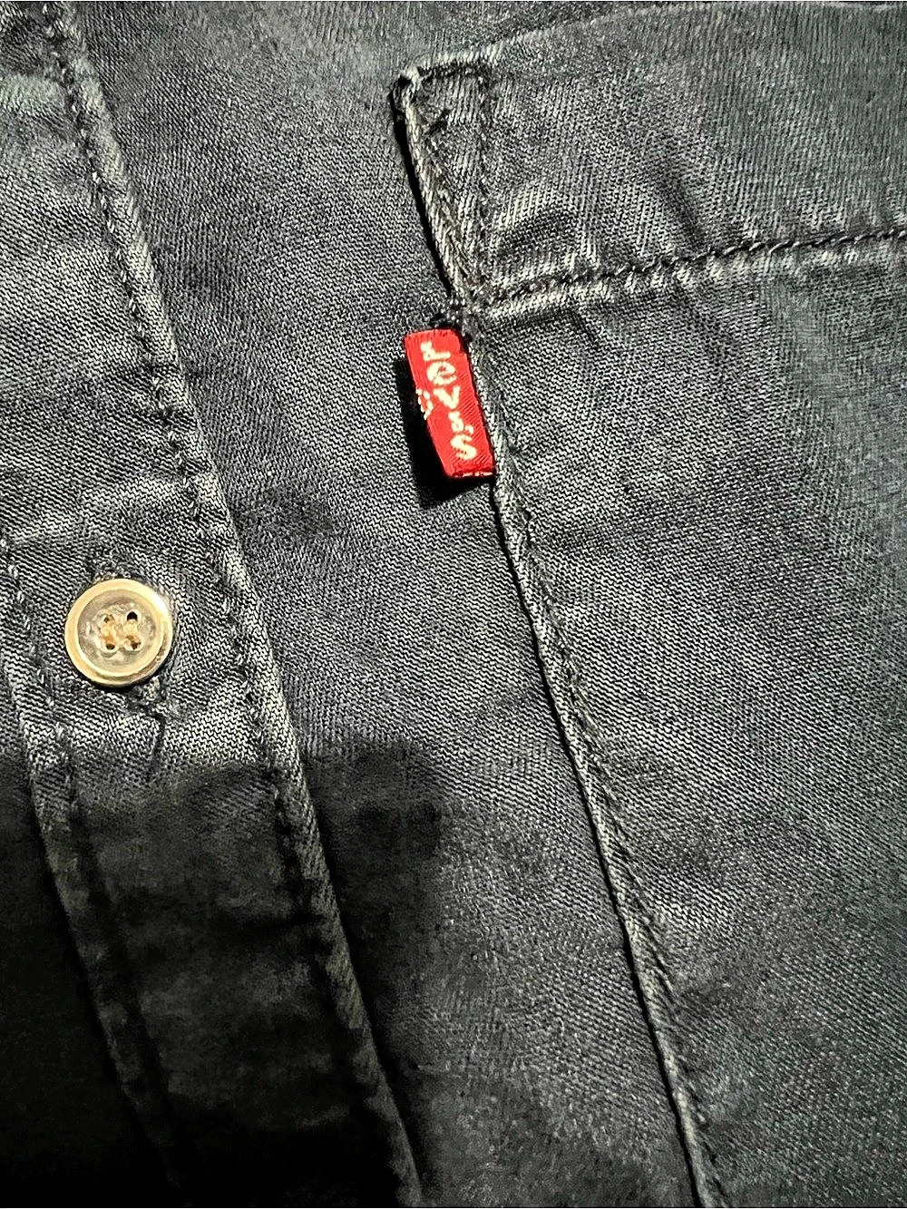 Levi's Classic Standard Western Denim Shirt Women's XL Blue - Picture 4 of 5
